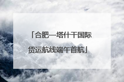 合肥—塔什干国际货运航线端午首航
